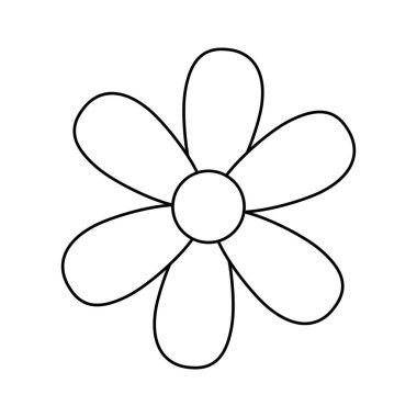 İzole çiçek ikonu vektör tasarımı