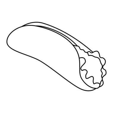 İzole Meksika dürüm vektör tasarımı