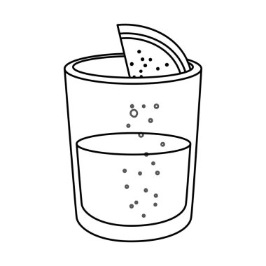 Limon vektör tasarımlı izole Meksika tekilası.