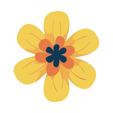 İzole çiçek ikonu vektör tasarımı