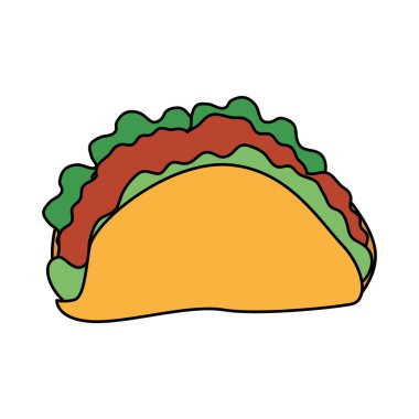 İzole Meksika taco vektör tasarımı