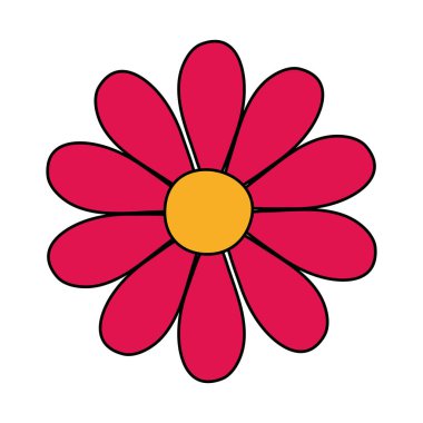 İzole çiçek ikonu vektör tasarımı