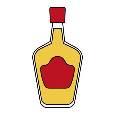 İzole edilmiş Meksika tekila şişesi vektör tasarımı