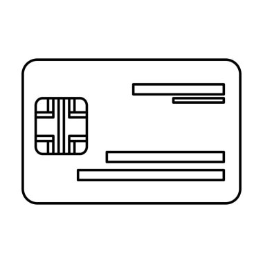 İzole kredi kartı vektör tasarımı