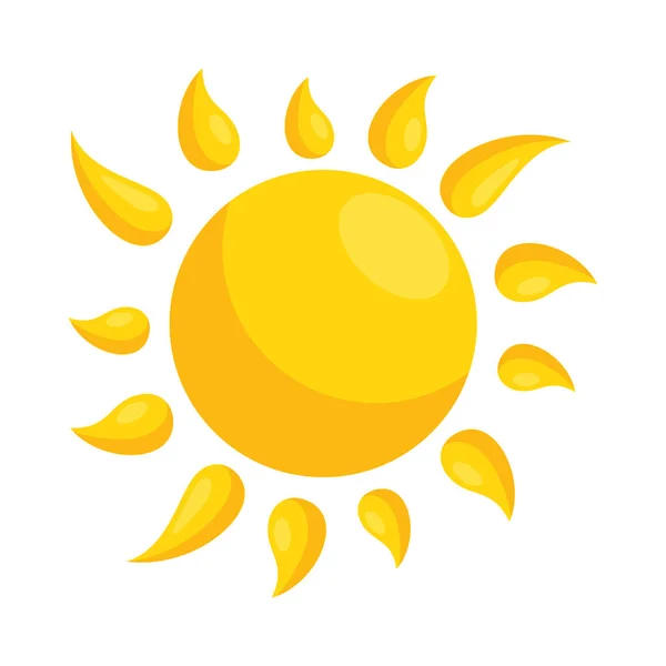 Icono de sol aislado diseño vectorial — Vector de stock