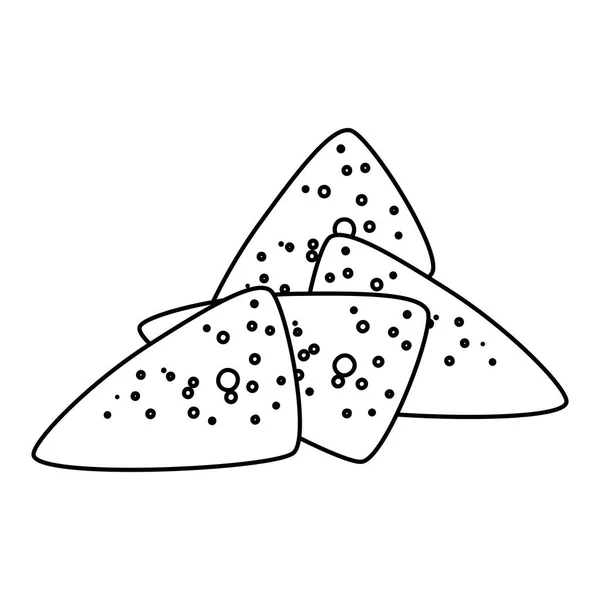 Geïsoleerde mexicaanse nachos vector ontwerp — Stockvector