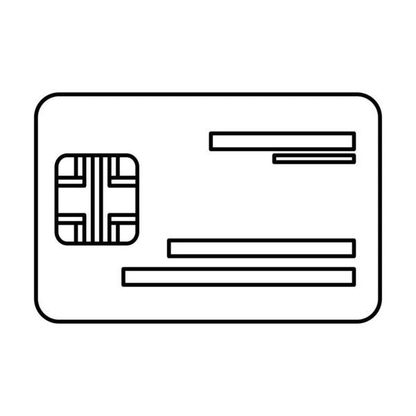 Odizolowana konstrukcja wektora karty kredytowej — Wektor stockowy