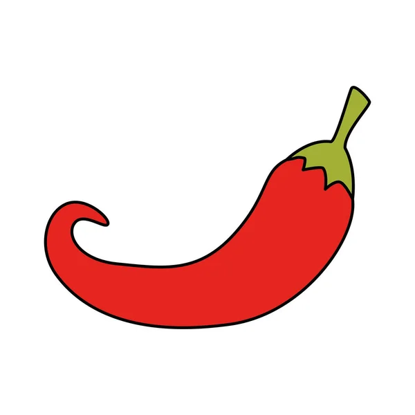 Geïsoleerde chili plantaardige vector ontwerp — Stockvector