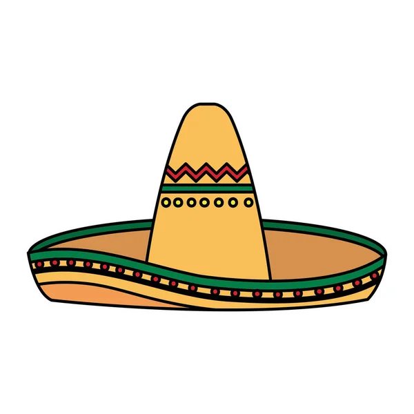 Design vettoriale isolato del cappello messicano — Vettoriale Stock