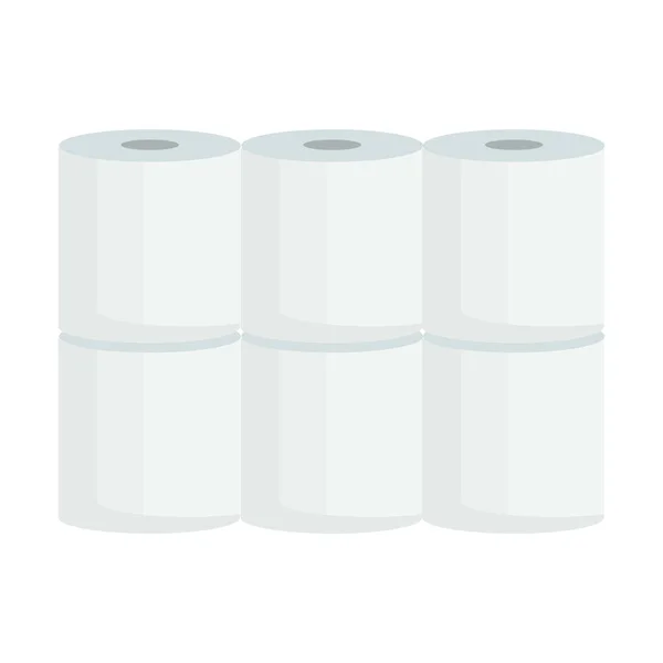 Set papel higiénico aislado iconos — Vector de stock