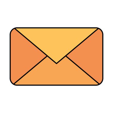 İzole edilmiş zarf ileti vektör tasarımı