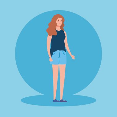 güzel kadın avatar karakter simgesi