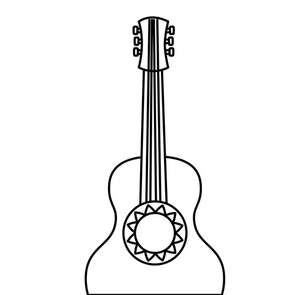 Diseño de vectores de instrumento de guitarra aislado — Vector de stock