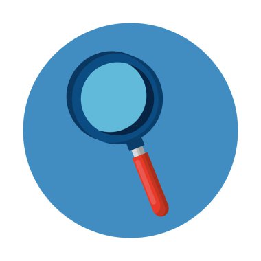 İzole lupe ikon vektör tasarımı