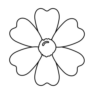 İzole çiçek ikonu vektör tasarımı