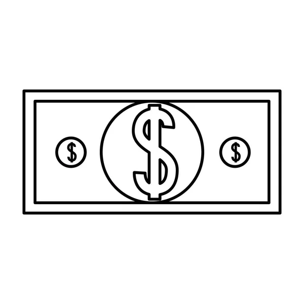 Isoliertes Geldschein-Vektor-Design — Stockvektor