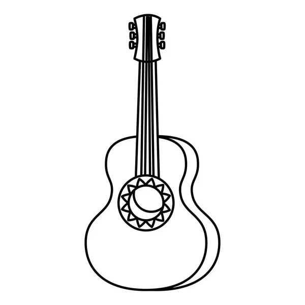 Geïsoleerd gitaar instrument vector ontwerp — Stockvector