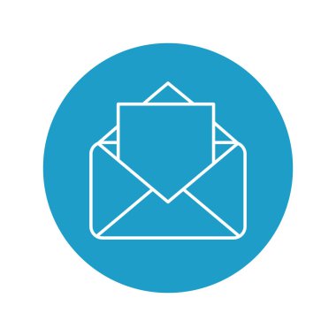 İzole edilmiş zarf ileti vektör tasarımı