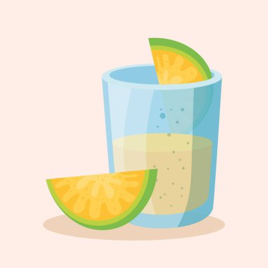 Limon vektör tasarımlı Meksika tekilası.