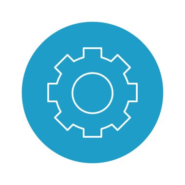 İzole edilmiş metal dişli vektör tasarımı