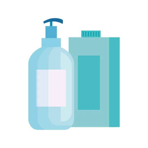 Bouteilles de produits de nettoyage icône isolée — Image vectorielle
