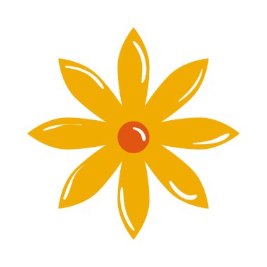 İzole çiçek ikonu vektör tasarımı