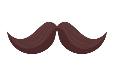 İzole edilmiş erkek bıyık vektör tasarımı