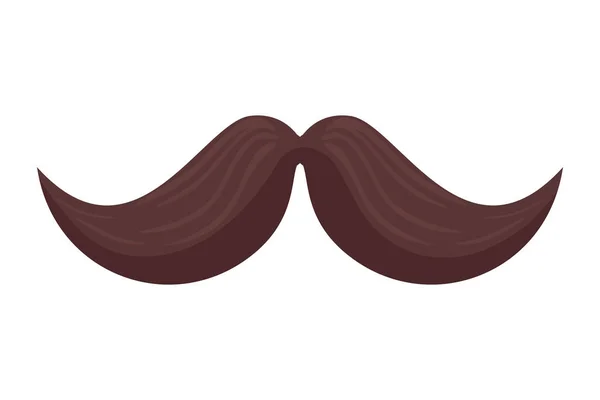 Design de vetor de bigode masculino isolado — Vetor de Stock