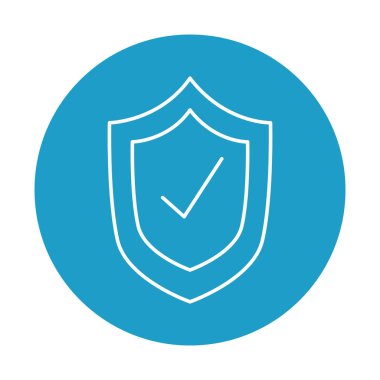 Kalkan vektör tasarımı içindeki işareti kontrol et