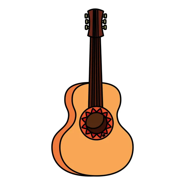 Progettazione vettoriale strumento chitarra isolata — Vettoriale Stock
