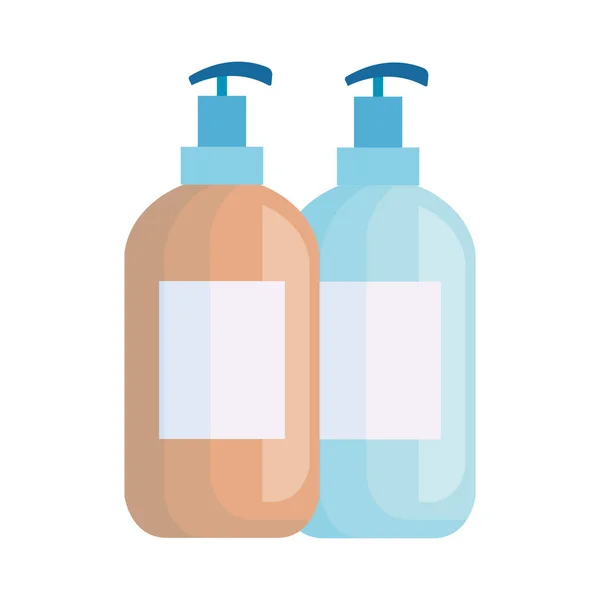 Bottiglie di sapone antibatterico icona isolata — Vettoriale Stock