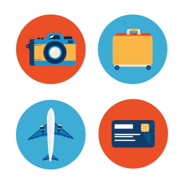 Çerçeveli çerçevelerde simgeleri olan kamera