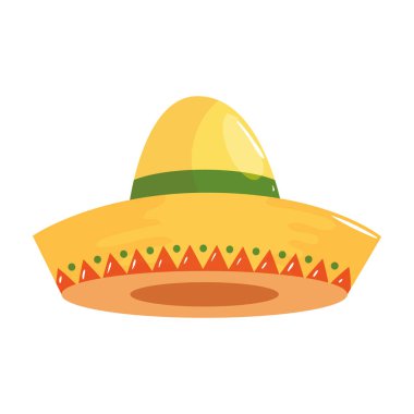 İzole edilmiş Meksika şapka vektör tasarımı
