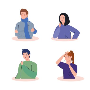 Genç insanlar hasta Avatar karakterleri