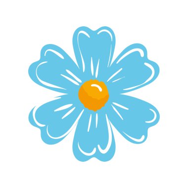 İzole çiçek ikonu vektör tasarımı