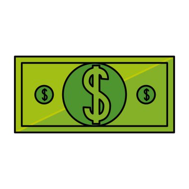 İzole para fatura vektör tasarımı