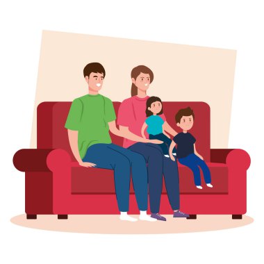 Seçim kampanyası evde, aile oturma odasında.