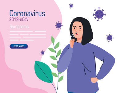 Kadın Coronavirüs 2019 Ncov 'dan bıktı.