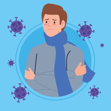 Genç adam Coronavirus 2019 Ncov 'dan bıktı.