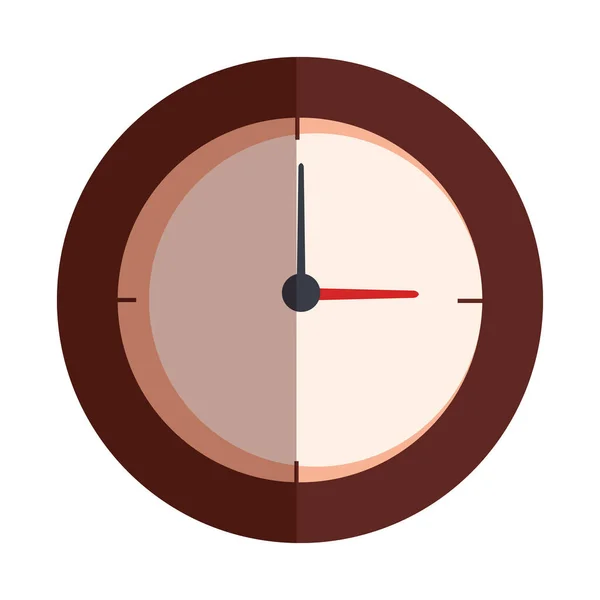 Reloj pared tiempo aislado icono — Vector de stock