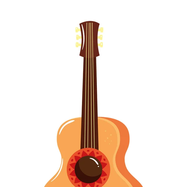 Diseño de vectores de instrumento de guitarra aislado — Archivo Imágenes Vectoriales