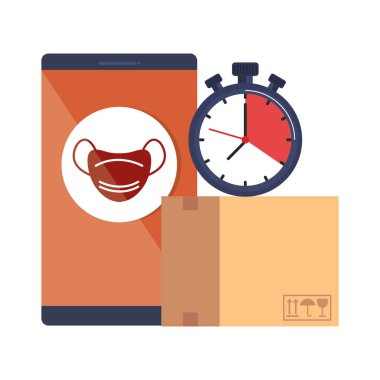 uygulamalı akıllı telefon yüz maskesi ve kutu al