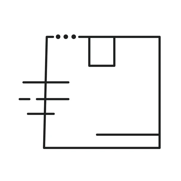 Kutu paketi kargo hattı biçimi simgesi — Stok Vektör