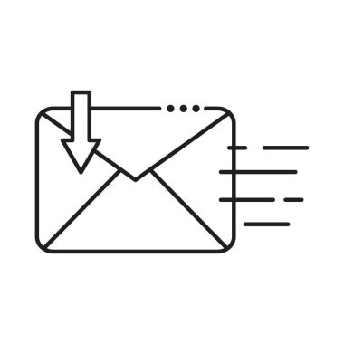 zarf iletişim çizgisi biçimi simgesi