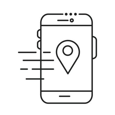 pin konumu biçimi simgesine sahip akıllı telefon aygıtı