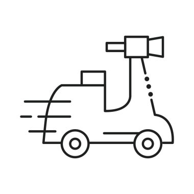 motosiklet aracı çizgisi biçimi simgesi