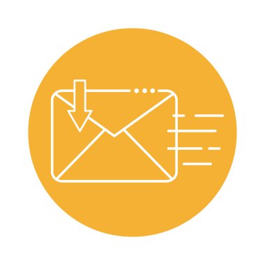 zarf iletişim bloğu çizgi simgesi