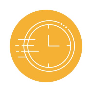 saat duvarı zaman bloğu çizgi simgesi