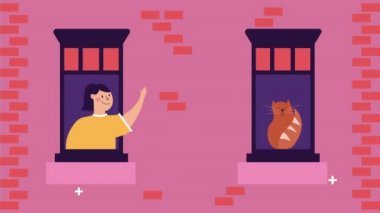 Apartman penceresindeki kadın seçim kampanyasında kalıyor