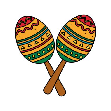 İzole edilmiş Meksika marakas vektör tasarımı